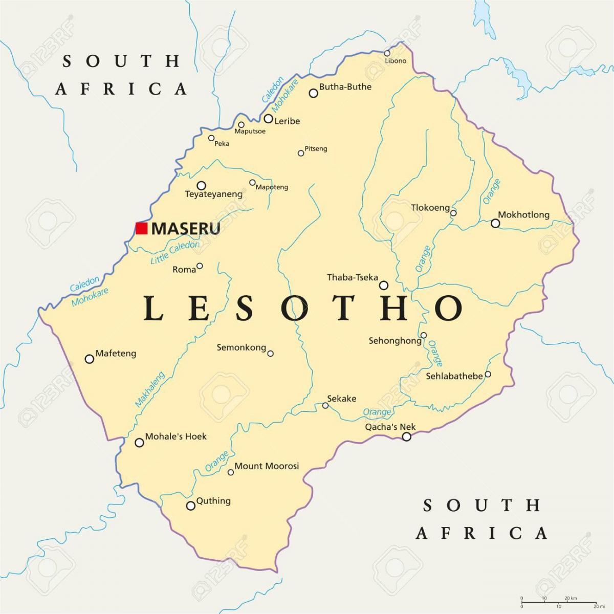 नक्शे के maseru लेसोथो