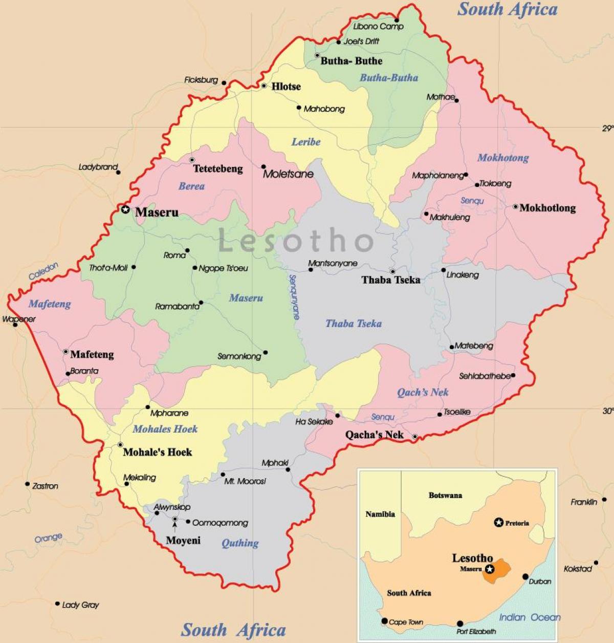 नक्शे के लेसोथो