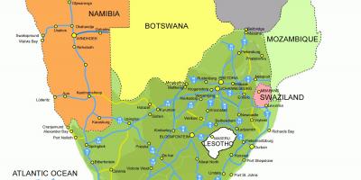 नक्शे के लेसोथो, और दक्षिण अफ्रीका